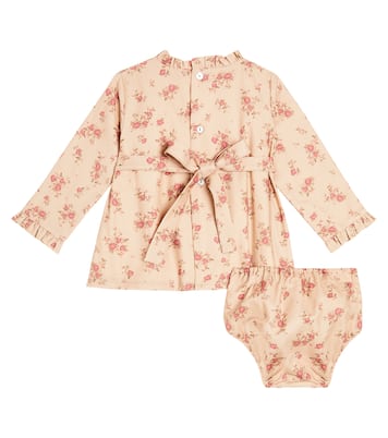 Baby Ivina floral cotton dress and bloomers set | La Coqueta