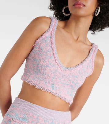 Cropped-Top aus Tweed | Rabanne