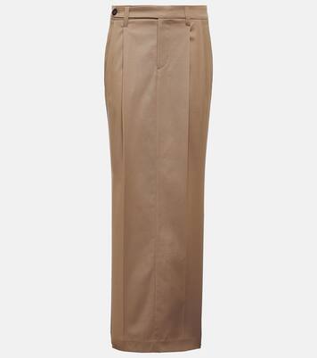 تنورة طويلة بليسيه من القطن المخلوط | Brunello Cucinelli