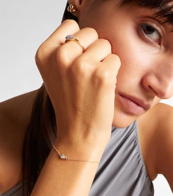 Bracciale Birthstone Bonbon in oro 14kt con diamante | Stone and Strand