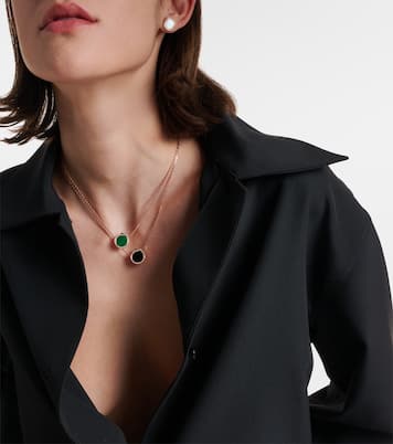 Antifer 18kt rose gold pendant necklace with onyx and diamonds | Repossi
