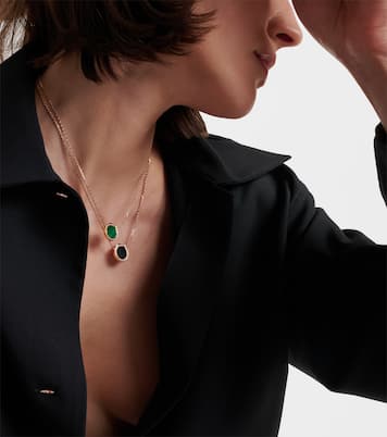 Antifer 18kt rose gold pendant necklace with onyx and diamonds | Repossi