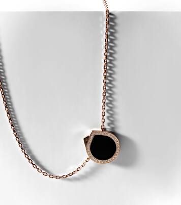 Antifer 18kt rose gold pendant necklace with onyx and diamonds | Repossi