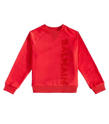Logo cotton sweatshirt | Balmain Kids