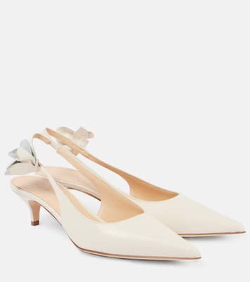 Bridal leather slingback pumps | Magda Butrym