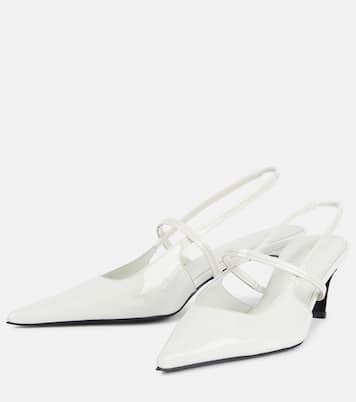 Sharp 50 patent leather slingback pumps | Toteme