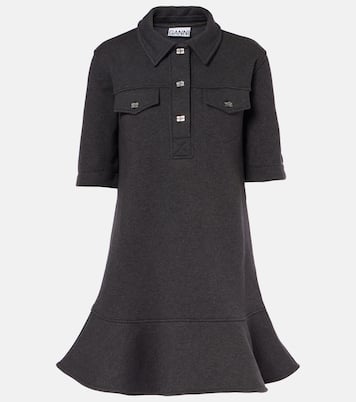 Striped cotton polo dress | Ganni