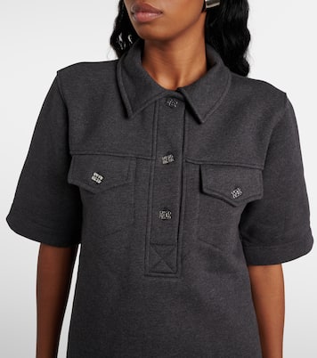 Striped cotton polo dress | Ganni