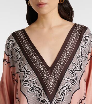 Muumuu printed silk twill maxi dress | La DoubleJ