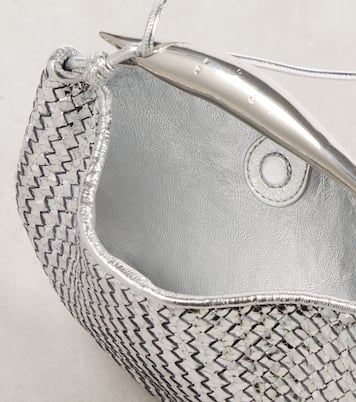 Sac Sardine Baby en cuir Intrecciato métallisé | Bottega Veneta