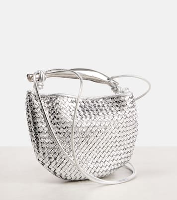 Sac Sardine Baby en cuir Intrecciato métallisé | Bottega Veneta