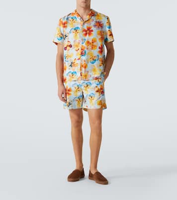 Hibbert floral silk bowling shirt | Orlebar Brown