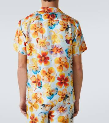 Hibbert floral silk bowling shirt | Orlebar Brown