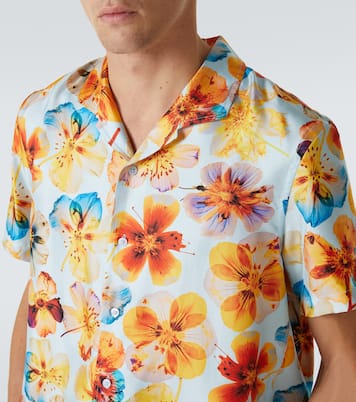 Hibbert floral silk bowling shirt | Orlebar Brown