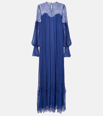 Robe longue Renia en dentelle | Costarellos