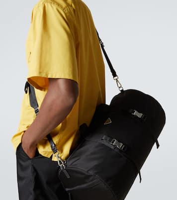 Re-Nylon leather-trimmed duffel bag | Prada