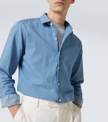 Jeanshemd aus Baumwolle und Leinen | Zegna