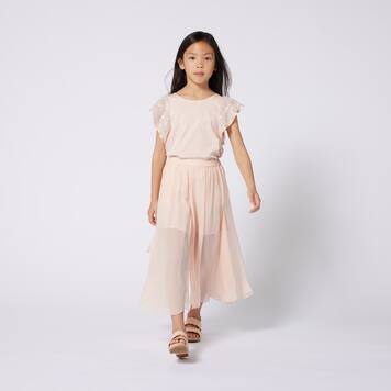 Sequined cotton jersey top | Chloé Kids