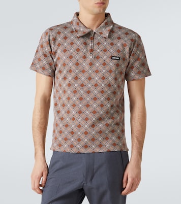 Polo de piqué de seda en jacquard | Miu Miu
