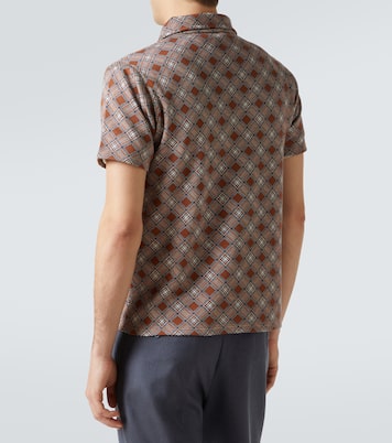 Polo de piqué de seda en jacquard | Miu Miu