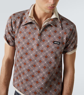 Polo de piqué de seda en jacquard | Miu Miu