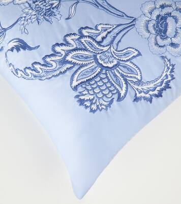 Bloom embroidered cotton cushion | Etro