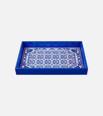 Blu Mediterraneo wooden tray | Dolce&Gabbana Casa