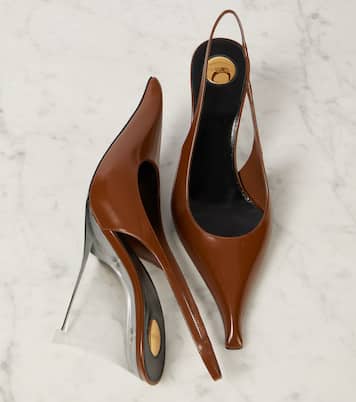 Slingback-Wedges Miller 80 aus Leder | Saint Laurent