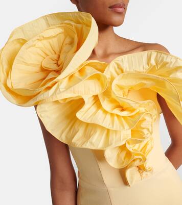 Robe longue Lulu asymétrique en crêpe | Rebecca Vallance