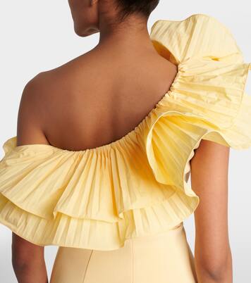 Robe longue Lulu asymétrique en crêpe | Rebecca Vallance