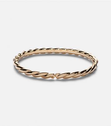 Sculpted Cable Flex® 18kt gold bracelet with diamonds | David Yurman