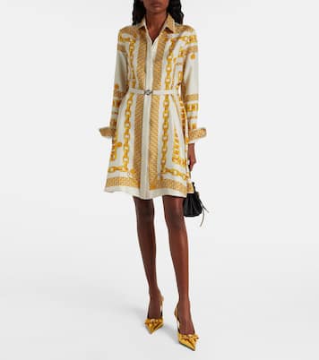 Gianni Ribbon 85 leather slingback pumps | Versace