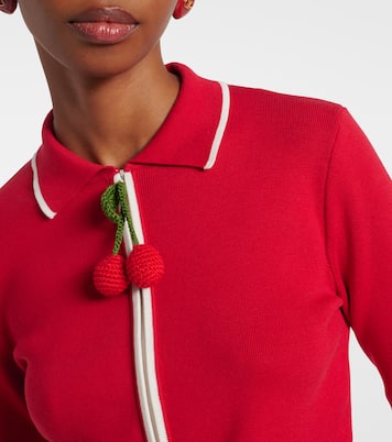 Ribbed-knit cotton cardigan  | Valentino