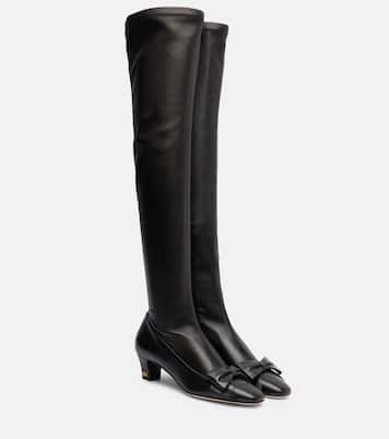 Bowow 45 leather over-the-knee boots | Valentino Garavani