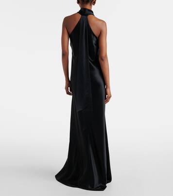 Robe longue en satin | Galvan
