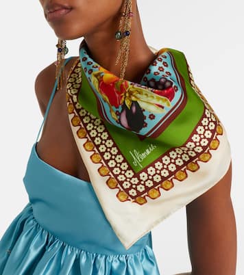 Rocco printed silk scarf | Alémais