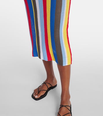 Robe midi Jessica rayée en crochet | Staud