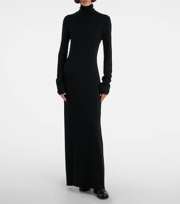 Vestido largo Leoline de lana virgen | The Row