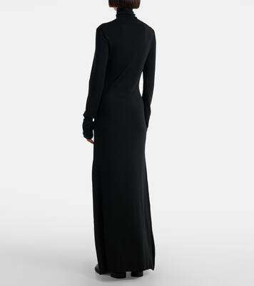 Vestido largo Leoline de lana virgen | The Row