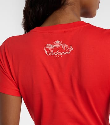 Draped cotton jersey T-shirt | Balmain