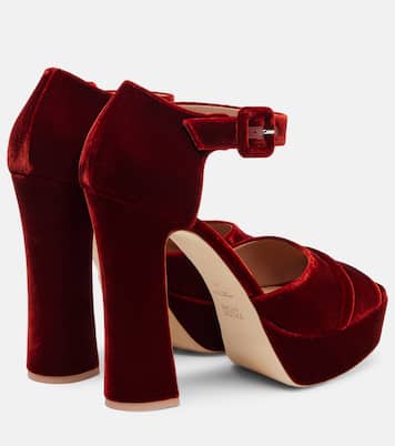 Plateausandalen Yuri 125 aus Samt | Malone Souliers