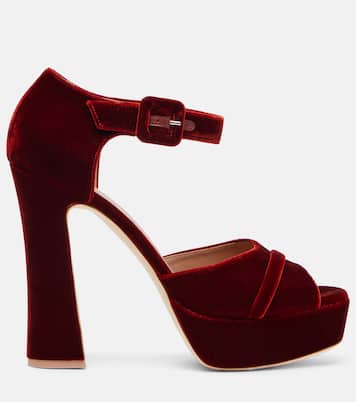 Plateausandalen Yuri 125 aus Samt | Malone Souliers