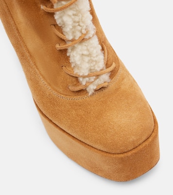 Malena 145 suede platform lace-up boots | Paris Texas