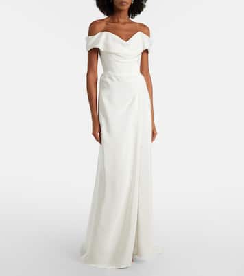 Bridal Mabel draped off-shoulder silk gown | Vivienne Westwood
