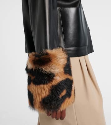 Shearling-trimmed leather jacket | Loewe