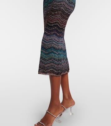 Gonna midi Zig Zag in lamé | Missoni