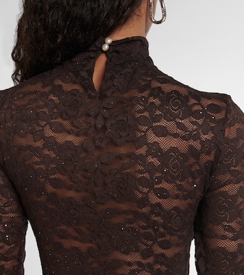 Vestido corto Francisca de encaje floral | Bananhot