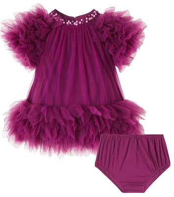 Bébé – Robe Rococo et culotte bloomer en tulle à ornements | Tutu Du Monde