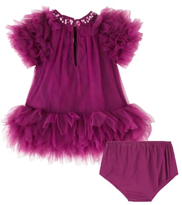 Bébé – Robe Rococo et culotte bloomer en tulle à ornements | Tutu Du Monde