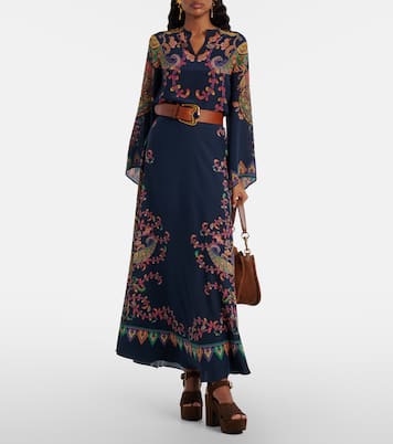 Paisley printed silk maxi skirt | Etro
